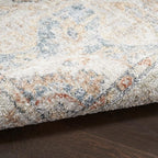 Nourison Home Astra Machine Washable Denim Multicolor 2'2" x 10' Area Rug - Easy Clean, Non Shedding, Bed Room, Living Room, Dining Room, Kitchen (10' Runner)