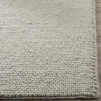 SAFAVIEH Natura Collection Runner Rug - 2'3" x 14', Silver, Handmade Wool Blend, Textured Design, Ideal for Hallway, Bedroom, Foyer (NAT620C)