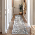 Rugshop Abstract Marble Shag Runner Rug Blue 2' 3" x 8' Perfect for Hallways, Kitchens, or Behind The Sofa