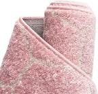 Unique Loom Trellis Frieze Collection Area Rug - Geometric (2' x 13' 1" Runner Light Pink/Ivory)