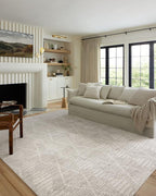 Loloi Kamala Collection KAM-02 Ivory/Silver 5'-3" x 7'-9" Area Rug