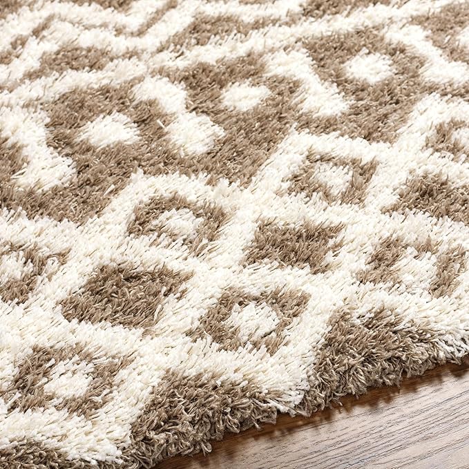 Livabliss Hapsburg Moroccan Shag Area Rug,6'7" x 9'6",Medium Brown