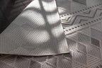 CAMILSON Micro Loop Rug 5x7 Modern Luxury Geometric Boho Diamond Area Rugs Soft High and Low Pile Stain Resistant Easy-Cleaning Non-Shedding for Living Room Office Indoor Carpet (5 x 7 / White - Gray)