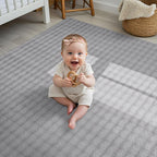 CAMILSON Modern Gray Non Slip Rug 4x6 Ultra Soft High Pile Area Rugs Non Skid Rubber Backing Durable & Easy to Clean Carpet for Living Room Bedroom Kids Room Indoor Use (4 x 6 Gray)