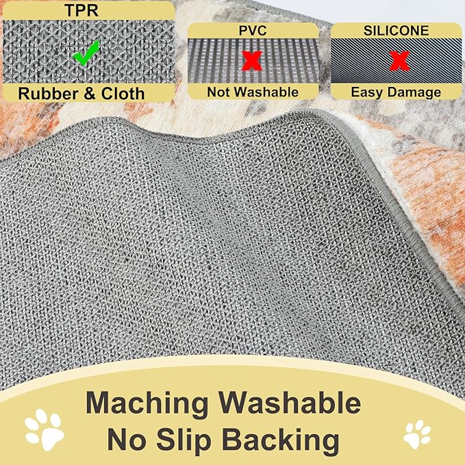 COMSLE Door Mat Soft Absorbent Indoor Front Entryway Rug Machine Washable Entrance Mats for Muddy Paws Non Slip Throw Rugs 20" x 32" Doormat for Inside Foyer Bedroom - Yellow