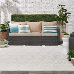 Nourison Home Versatile Ivory White 10' x 14' Area Rug - Easy Clean, Non Shedding, Bed Room, Living Room, Dining Room, Kitchen (10' x 14')