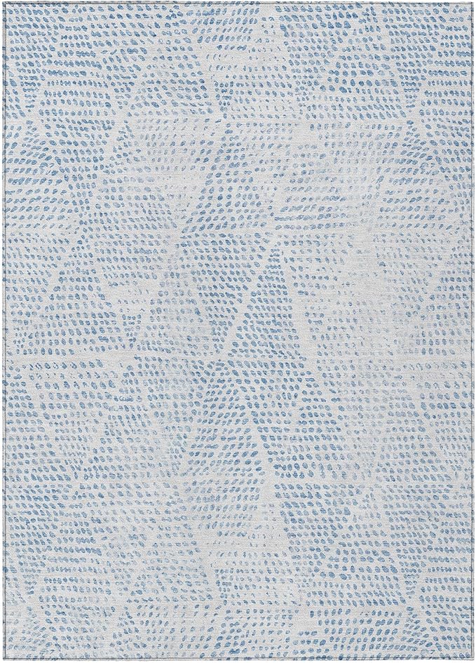 Addison Rugs Chantille ACN591 Denim 9' x 12' Indoor Outdoor Area Rug, Easy Clean, Machine Washable, Non Shedding, Bedroom, Living Room, Dining Room, Kitchen, Patio Rug