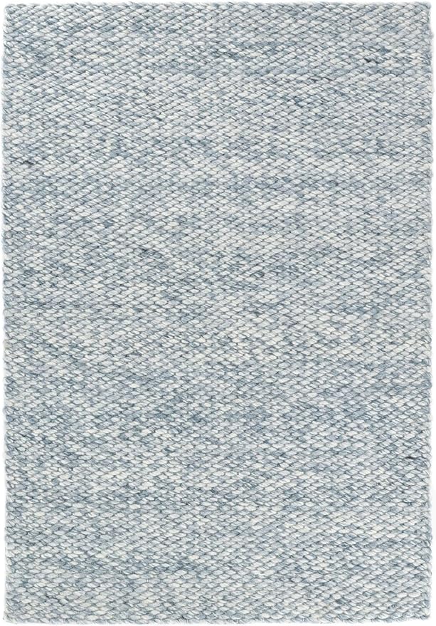 Dash and Albert Loggia Sky Wool Area Rug - 3' x 5' Sky Blue Solid Handwoven Accent Rug - Durable, Lightweight, Dining Room, Living Room, Bedroom - Premium Luxury Hotel Quality Soft Breathable