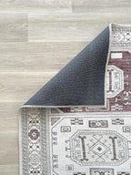 Fame Living Faded Oushak Rug, Turkish Vintage Floral Pastel Large Oversized Area Rugs for Living Room Dining Bedroom Kitchen Bathroom Nursery (848CrRd, 2'5" x 4'9")