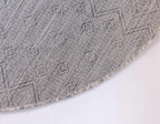 Unique Loom Outdoor Trellis Collection Area Rug - Tribal Trellis (3' 3" Round, Gray/ Black)