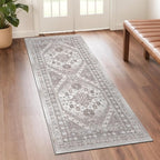 zesthome 2x6 Runner Rug for Hallways, Machine Washable Rug, Non Slip Vintage Low Pile Runners, Stain Resistant Runners for Entryway, Kitchen, Bathroom, Laundry Room, Corridor