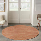 Nourison Home Nourison Essentials Rust 4' x Round Area Rug - Easy Clean, Non Shedding, Bed Room, Living Room, Dining Room, Kitchen (4' x Round)