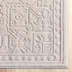 Well Woven Harlow Collection Cloud Medallion Ivory - Modern Tribal Minimalist 2x7 Runner Rug - Ideal for Hallway & Bedroom - Durable, Stain Resistant & Easy to Clean