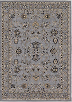 Unique Loom Sialk Hill Collection Area Rug - Washington (7' 1" x 10' Rectangle Gray/Black)