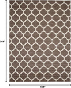 Rugs.com Lattice Collection Rug – 9' x 12' Brown Medium Rug Perfect for Living Rooms, Large Dining Rooms, Open Floorplans