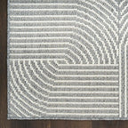 Nourison Home Textured Home Charcoal Ivory 2'3" x 7'6" Area Rug - Easy Clean, Non Shedding, Bed Room, Living Room, Dining Room, Kitchen (8' Runner)