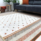 Alfa Rich 7x10 Beige Terracotta Washable Area Rugs for Living Room Kitchen Bedroom Decor Rug