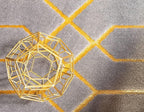 Unique Loom Marilyn Monroe Glam Collection Area Rug - Trellis (2' x 10' Runner, Gray Gold/ Gold)