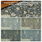 Kokia Boho Vintage Floral Area Rugs, Washable Oriental Botanical Rugs for Living Room, Bedroom, Dining Room, Office, Large Soft Indoor Area Rug, Sage Green，8x10