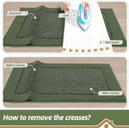 BEQHAUSE Indoor Door Mat 24" x 60", Dirt Trapper Door Mats Non-Slip Entryway Rugs Washable, Resist Dirt Absorbent Welcome Mat, Low Profile Floor Mats for Front Back Door and Entryway, Green
