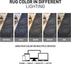 Rugshop Circles Arch Shag Area Rug Anthracite Dark Gray 4' x 6' Ideal for Small Living Rooms, Offices, or Beside The Bed