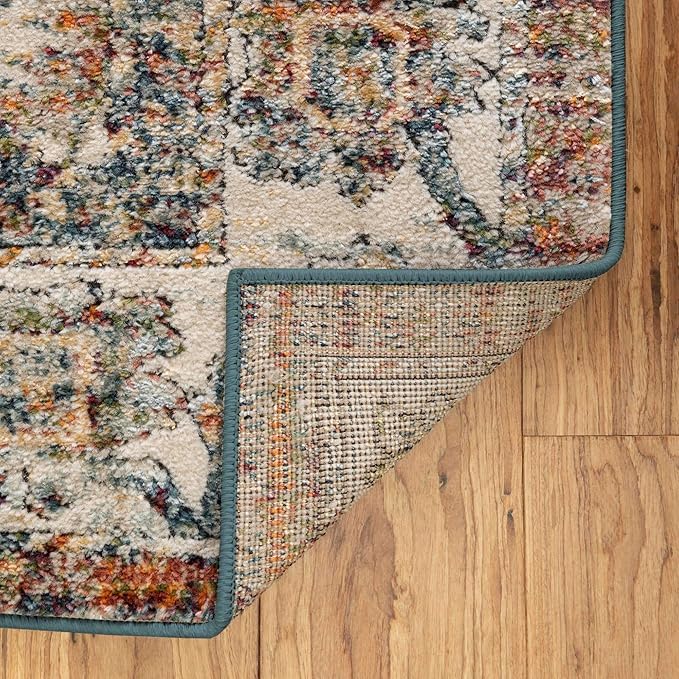 Unique Loom Isabella Collection Area Rug - Adjani (5' 1" Square, Multi/ Beige)