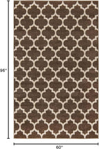 Rugs.com Lattice Collection Rug – 5' x 8' Brown Medium Rug Perfect for Bedrooms, Dining Rooms, Living Rooms