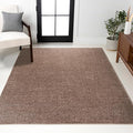 JONATHAN Y Haze Solid Low-Pile Brown Indoor Area Rug 4x6, Coastal,Bohemian,Minimalist,Classic, Easy-Cleaning for Living Room,Bedroom,Kitchen,Pet Friendly,Non-Shedding (SEU100J-4)