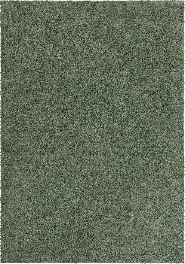 Unique Loom Davos Shag Collection Area Rug - Solid (10' x 14' 1" Rectangle, Sage)