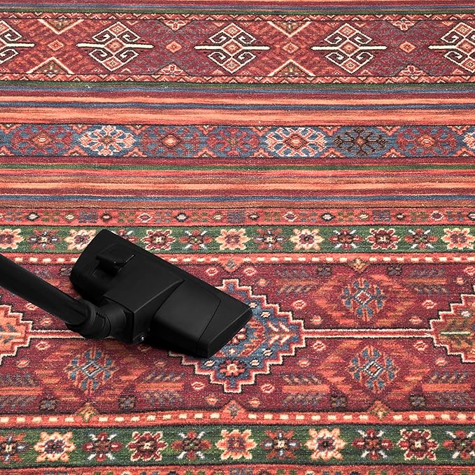 Keen Home Design 2x7 Rug - Machine Washable Runner Rug with Non-Slip Backing, Ideal for Hallway, Entryway, Kitchen, Laundry Room - Vintage, Easy Clean, Durable, Low Pile Rug - (2'6" x 7')