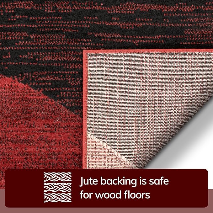 Well Woven Dulcet Bingo Red Modern Geometric (7'10" x 9'10") Area Rug