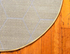 Unique Loom Trellis Frieze Collection Area Rug - Geometric (4' 1" Round Yellow/Ivory)