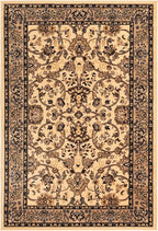 Unique Loom Sialk Hill Collection Area Rug - Washington (4' 1" x 6' 1" Rectangle Ivory/Black)