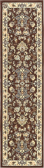 Unique Loom Sialk Hill Collection Area Rug - Washington (2' 2" x 8' 2" Runner Brown/Black)