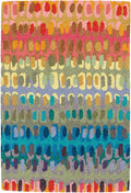 Dash & Albert Paint Chip Stone Hand Micro Hooked Wool Rug, 8.5 X 11.5 Feet, Multicolored Geometric Pattern