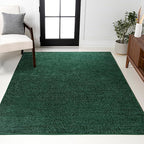 JONATHAN Y Haze Solid Low-Pile Emerald Indoor Area Rug 3x5, Coastal,Bohemian,Minimalist,Classic, Easy-Cleaning for Living Room,Bedroom,Kitchen,Pet Friendly,Non-Shedding (SEU100L-3)