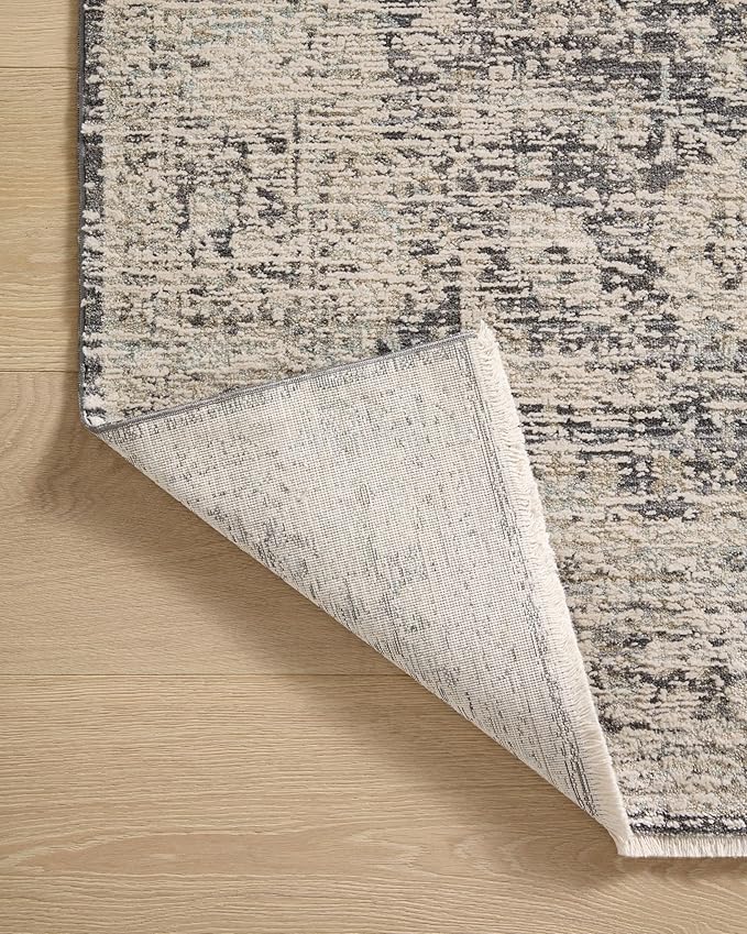Loloi Amber Lewis Alie Collection ALE-05 Charcoal/Beige 2'-3" x 3'-10", .13" Pile Height, Accent Rug