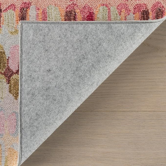 Dash & Albert Paint Chip Pastel Machine Washable Rug, 5 X 8 Feet, Multicolored Geometric Pattern