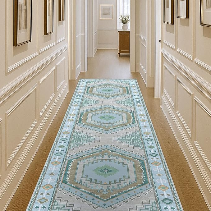 Fame Living Washable Area Rug. Modern Farmhouse. Vintage. Turkish. Bohemian. Distressed. Oriental. Traditional. Rugs for Living Room. Dining. Bedroom. Office. Entryway. Foyer. (856GG, 2'5" x 4'9")