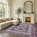 Fame Rugs Turkish Rug. Washable Vintage Oriental Antique Inspired Traditional Doormat Small Modern Area Rugs Luxury Entryway Entry Bedroom Bathroom Kitchen (400RN, 9' x 12')