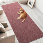 HQAYW 2x6 Soft Runner Rug for Hallways, Thickened Memory Foam Small Throw Bedside Rugs for Bedroom Living Room, Low Pile Washable Non Slip Carpet for Teens Kids Nursery Dorm Decor, Dark Red