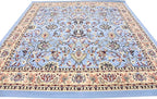 Unique Loom Sialk Hill Collection Area Rug - Washington (8' Square Light Blue/Navy Blue)