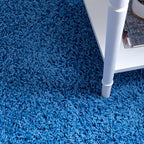 Unique Loom Solid Shag Collection Area Rug (3' 3" x 5' 3" Rectangle, Periwinkle Blue)