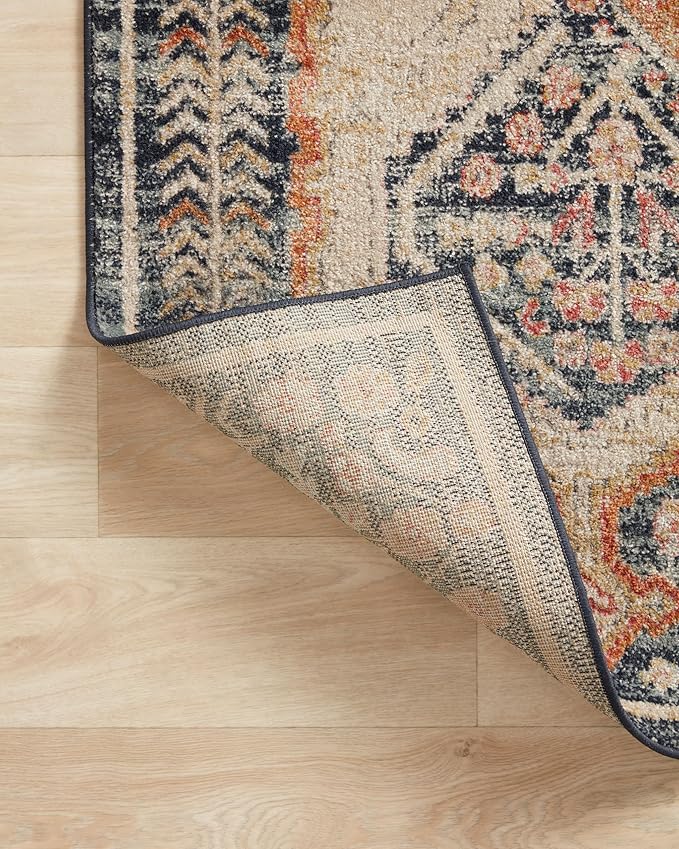 Loloi Jocelyn Collection JOC-05 Navy/Multi 2'-3" x 7'-6" .38" Thick Runner Rug