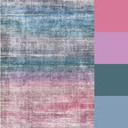 Kokia Abstract Area Rugs 10x14 Bedroom Washable Decor Low Pile Fluffy Non-Slip Non-Shedding Indoor Red Carpet Foldable Stain Resistant Floor Mat Living Room Dining Room, Oslo Orchid Peony