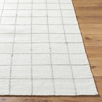 Mark&Day Wool Rugs, 4x6 Ishaq Cottage Off-White Area Rug, White Silver Carpet for Living Room, Bedroom or Kitchen (3'6" x 5'6")