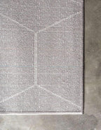 Unique Loom Trellis Frieze Collection Area Rug - Geometric (10' x 13', Light Gray/ Ivory)