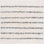 SAFAVIEH Melody Collection Square Rug - 6'7" Square, Ivory & Black, Modern Design, Ideal for High Traffic Areas in Bedroom, Dining Room & Kitchen (MEL114A-7SQ)