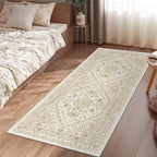 zesthome Runner Rug 2x5 - Stain Resistant Machine Washable Rug, Non Slip Vintage Hallway Runner Rugs, Low Pile Lightweight Runners for Kitchen, Entryway and Corridor