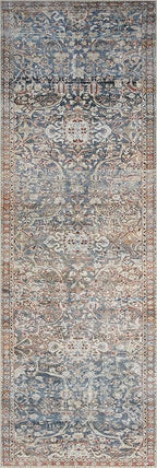 Loloi Chris Loves Julia Jules Collection JUL-06 Denim/Spice 9'-6" x 14', .13" Pile Height, Area Rug